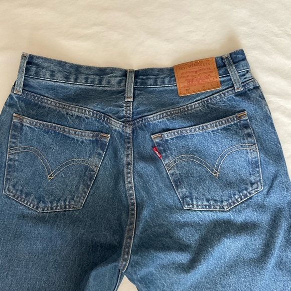 Levi's High Rise Premium Quality Straight Jeans Big E Button Fly Size 28 - Picture 6 of 14